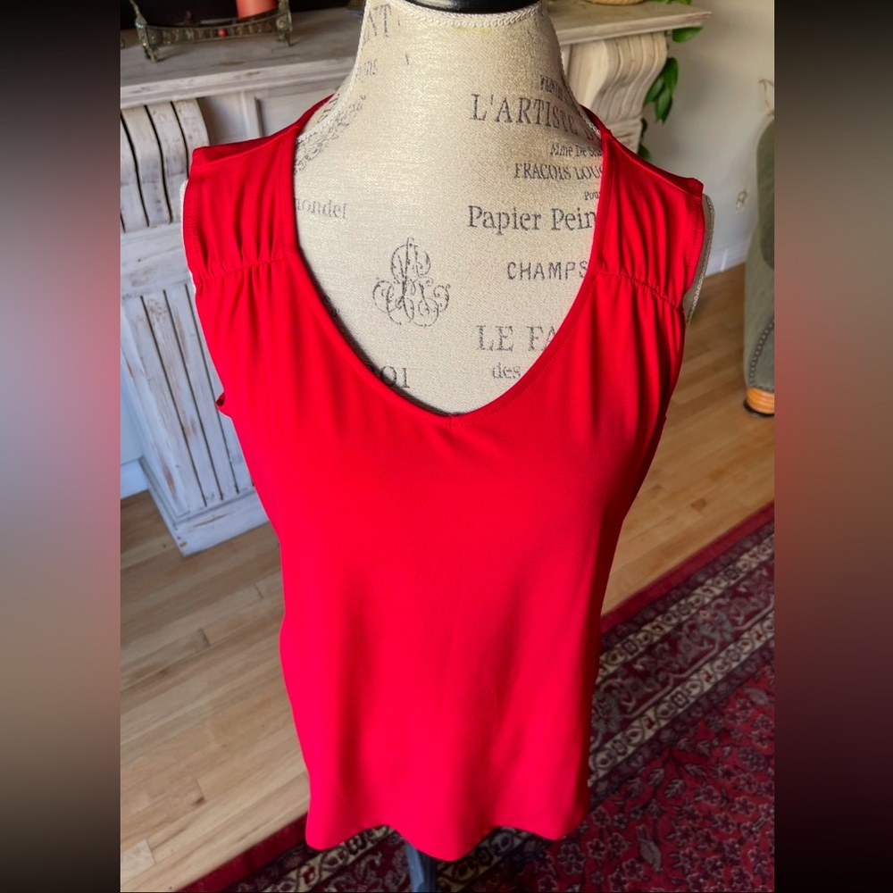 SUSAN GRAVER QVC 4th of July Attractive Red Women’s Tank Shell Sz L